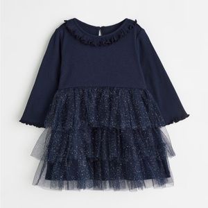 H&M Long Sleeve Glittery Dress 2T